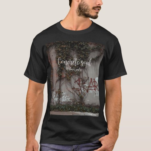 アーバンストリート系ユニセックスTシャツ コンクリート Tシャツ (正面)