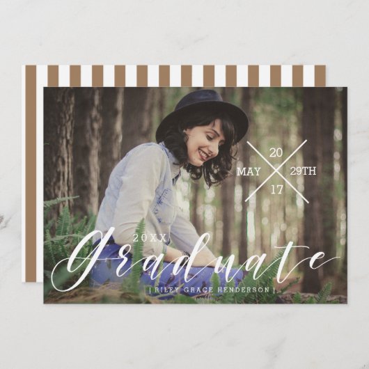 アーバンタイポグラフィ |大学院写真のお知らせ 招待状 (正面/裏面)