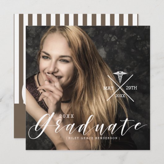 アーバンタイポグラフィ |看護大学院のお知らせ 招待状 (正面/裏面)