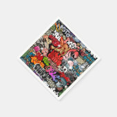 アーバンダイナミック通りアートグラフィティアートパターン スタンダードカクテルナプキン (角)