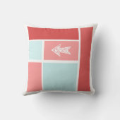 アーバンチキンファームミッドセンチュリーアクアレッドレトロ クッション (裏面)