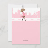 アーバンチックルピンクベビーシャワー招待状 招待状 (裏面)