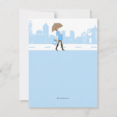 アーバンチックルブルーベビーシャワー招待状 招待状 (裏面)