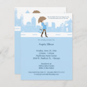 アーバンチックルブルーベビーシャワー招待状 招待状 (正面/裏面)