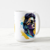 アーバンディバ – ベクはっきりしたトルポートレートレトログラマー コーヒーマグカップ (正面右)