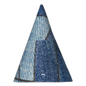 アーバンデニム動揺して：パッチワークデザイン パーティーハット (右)