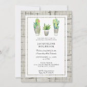 アーバンハシスペインのエンダウォーターカラーカクタスサクレント 招待状 (正面)