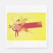 アーバンバナーレッドイエローナプキンズ スタンダードランチョンナプキン (正面)