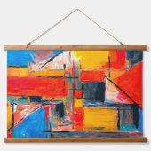 アーバンパルス抽象芸術アート 吊り下げ型タペストリー (正面)