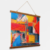 アーバンパルス抽象芸術アート 吊り下げ型タペストリー (傾斜あり)