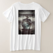 アーバンパルス:幾何モダンT型 プラスサイズTシャツ (デザイン裏面)