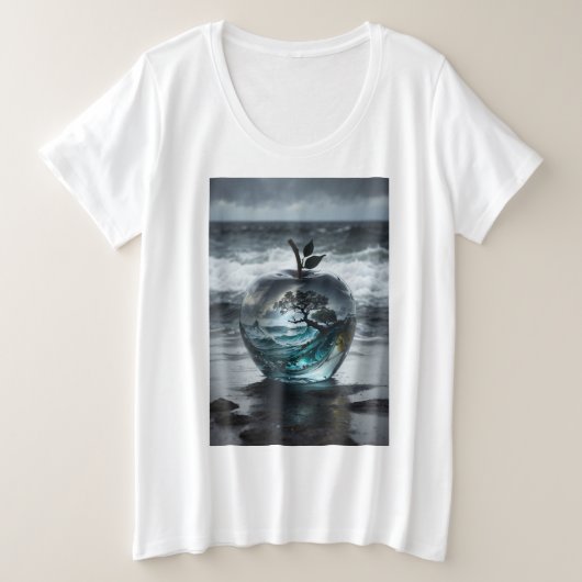 アーバンパルス:幾何モダンT型 プラスサイズTシャツ (デザイン正面)