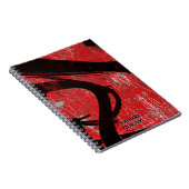 アーバンパーソナライズされたクールド・レッド・グラフィティ ノートブック (右側)