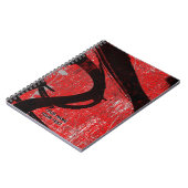 アーバンパーソナライズされたクールド・レッド・グラフィティ ノートブック (左側)