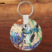 アーバンヒップホップグラフィティウォール。 キーホルダー (正面)