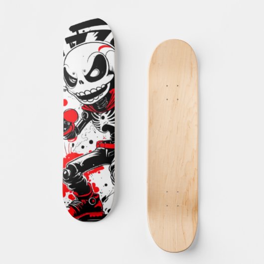 アーバンヒーロー – マンガロボットスケルトンスケートボード スケートボード (正面)