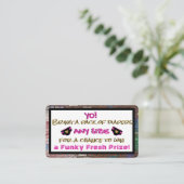 アーバンピンク&ブラックヒップホップおむつラッフル エンクロージャーカード (スタンド正面)