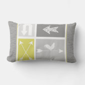 アーバンファームチキンズグレーイエロールースター ランバークッション (正面)