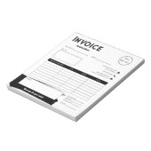 アーバンブラックとホワイトロゴのスモールビジネスインボイス ノートパッド (回転)