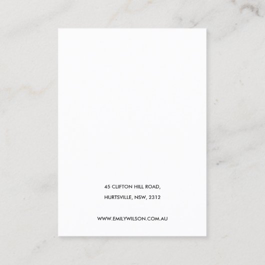 アーバンブラックオンブラックロータスシンプルイヤリング展示 名刺 (裏面)