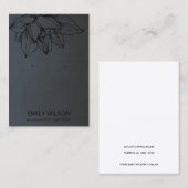 アーバンブラックオンブラックロータスシンプルイヤリング展示 名刺 (正面/裏面)