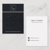 アーバンブラッククラフトドットスタッドイヤリングディスプレイカード 名刺 (正面/裏面)