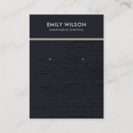 アーバンブラッククラフトドットスタッドイヤリングディスプレイカード 名刺