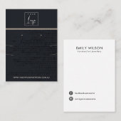 アーバンブラッククラフトドットネックレスイヤリングディスプレイ 名刺 (正面/裏面)