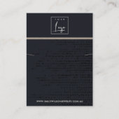 アーバンブラッククラフトドットネックレスブレスレットディスプレイ 名刺 (正面)