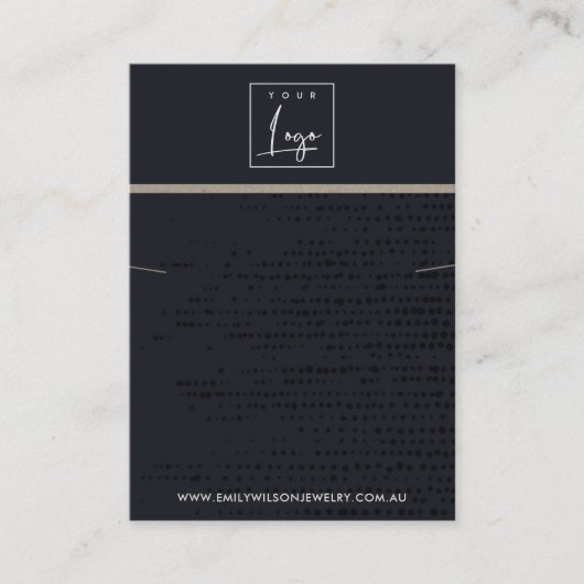 アーバンブラッククラフトドットネックレスブレスレットディスプレイ 名刺 (正面)