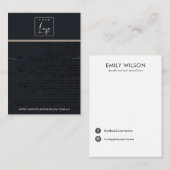 アーバンブラッククラフトドットネックレスブレスレットディスプレイ 名刺 (正面/裏面)