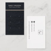 アーバンブラッククラフトドット3スタッドイヤリングディスプレイカード 名刺 (正面/裏面)