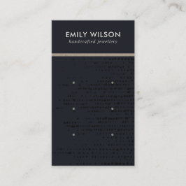 アーバンブラッククラフトドット3スタッドイヤリングディスプレイカード 名刺