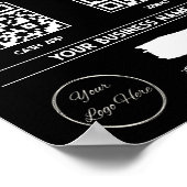 アーバンブラック2 QRコード男らしをスキャンして支払う ポスター (角)