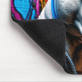 アーバンブリンドルピットブルシティグラフィティ通りアート マウスパッド (コーナー)