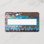 アーバンブルー&ブラックヒップホップおむつラッフル エンクロージャーカード (裏面)