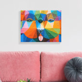 アーバンベアアートアーバンアートムラルベアームラルデザイン キャンバスプリント (インサイチュ (リビング))