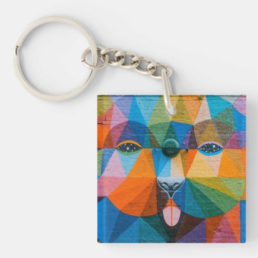 アーバンベアアートアーバンアートムラルベアームラルデザイン キーホルダー (正面)