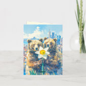 アーバンベアカップル&シティスケープ10th結婚のアニヴ カード (裏面)