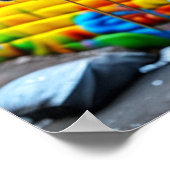 アーバンホワイトピットブルシティ通りアートグラフィティ ポスター (角)