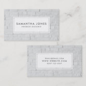 アーバンホワイトブリックシンプルインテリアデザイモダンナー 名刺 (正面/裏面)