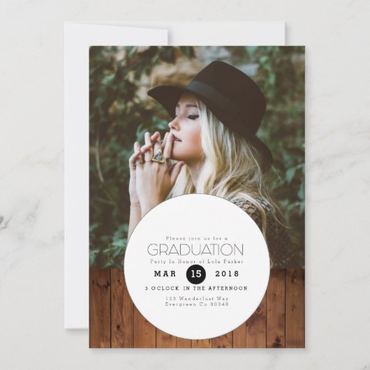 アーバンボホ |サークル卒業パーティーの写真 招待状 (正面)