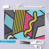 アーバンポップ・アートのアート抽象芸術幾何学線とドット 薄葉紙 (クラフト)