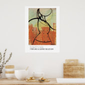 アーバンポップ・アートのキュビズムのアートパステル、by Brad Hines ポスター (キッチン)