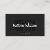 アーバンミニマルブラックQRコー男らしド 名刺 (正面)