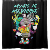 アーバンミュージックはメディシン・グラフィティ シャワーカーテン (正面)