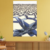 アーバンミラージュ:不毛の土地のコンクリートの峡谷 キャンバスプリント (インサイチュ (リビング))