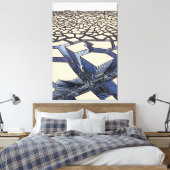 アーバンミラージュ:不毛の土地のコンクリートの峡谷 キャンバスプリント (インサイチュ (寝室))