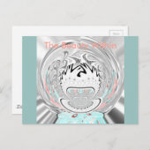 アーバンモダンアッシュグレーフローラ抽象芸術パターンアート ポストカード (正面/裏面)