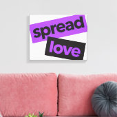 アーバンモダンス、鮮やかトレンディーグラフィックの愛 キャンバスプリント (インサイチュ (リビング))